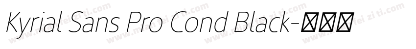 Kyrial Sans Pro Cond Black字体转换